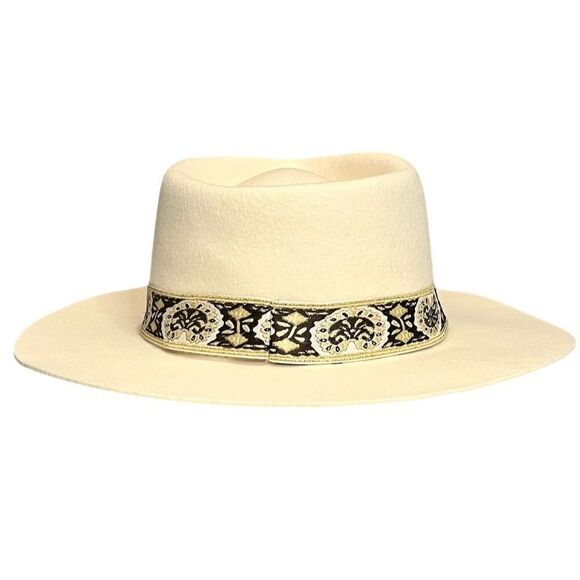 Lack Of Color Beverly Ivory Wide-Brimmed Fedora Hat Unisex L Western Cowgirl main image 8